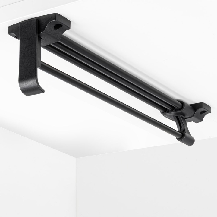 Wieszak wysuwany 35cm na ubrania do szafy czarny AC221-F-CZA