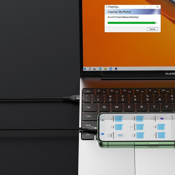 Kabel USB Baseus USBA USBC + microUSB + Lightning 1.2 m Czarny