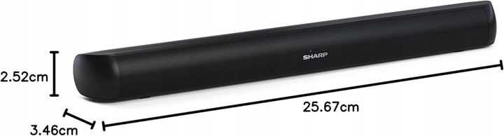 Soundbar Sharp HT-SB107 2.0 90 W, Bluetooth, HDMI, AUX, USB, Czarny HIT !