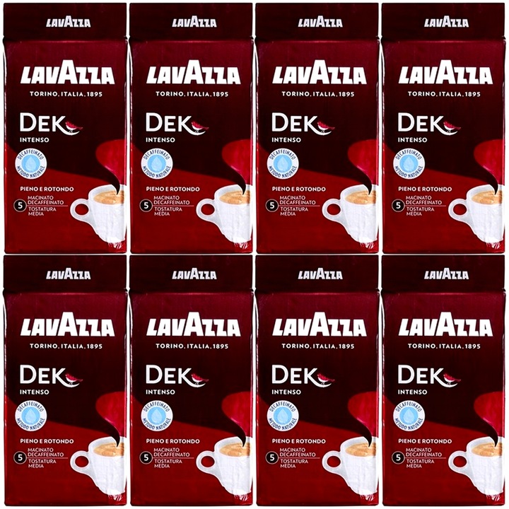 Kawa mielona bez kofeiny LAVAZZA Dek Intenso Intensywna 8 x 250g 2kg