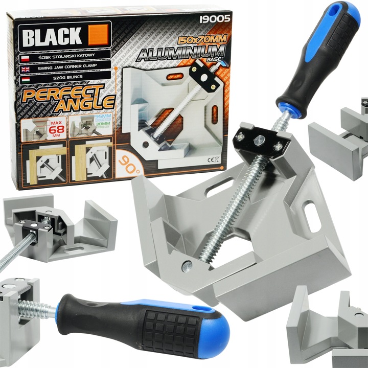 ŚCISK KĄTOWY STOLARSKI NAROŻNY IMADŁO NAROŻNE UCHWYT ZACISK 150x70
