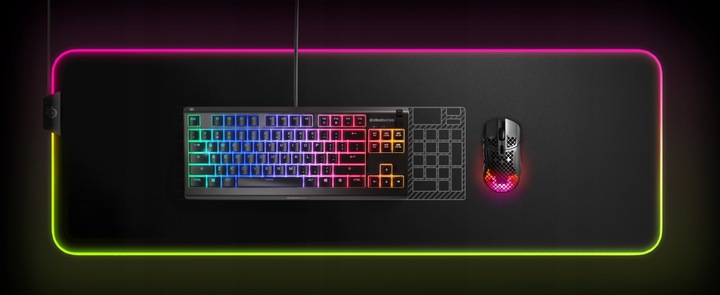 KLAWIATURA PRZEWODOWA MEMBRANOWA STEELSERIES APEX 3 TKL US GAMINGOWA RGB