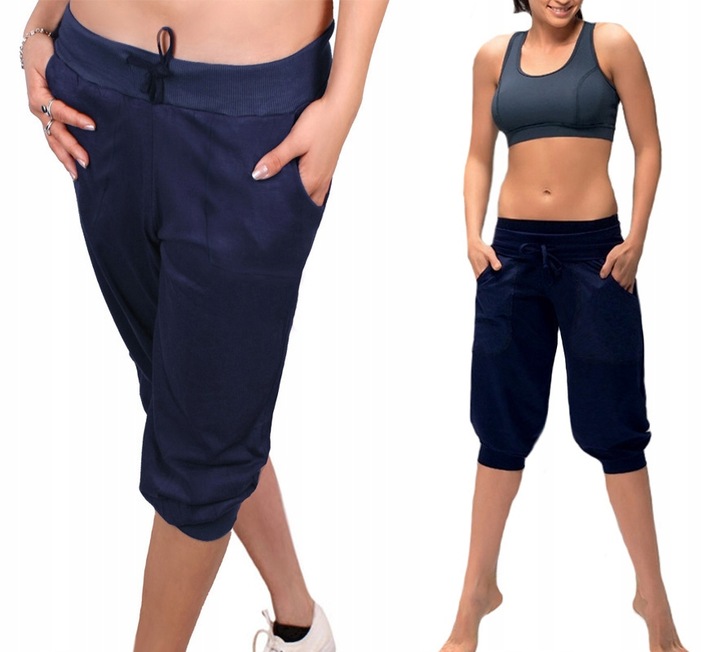 SPODNIE rybaczki ALLADYNKI duże A80 cappucino 4XL