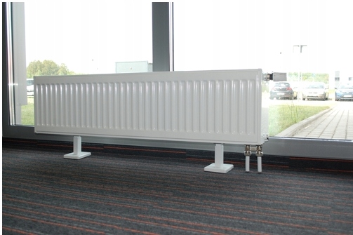 UCHWYT STOJAK PODŁOGOWY NÓŻKI STOPKI DO GRZEJNIKA STALOWEGO KOMPLET 2