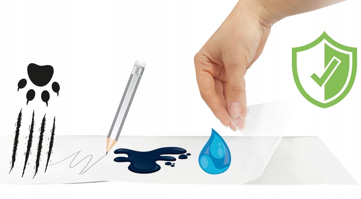 FOLIA OCHRONNA BEZBARWNA Drzwi Meble PRZECIW DRAPANIU Samoprzylepna 50x100