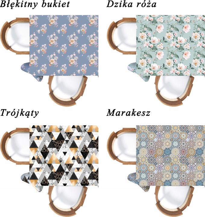 OBRUS PLAMOODPORNY 120X160 WZORY