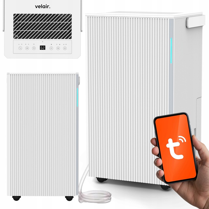 Osuszacz powietrza VELAIR LUMEA 12l/24h WiFi + TIMER pochłaniacz