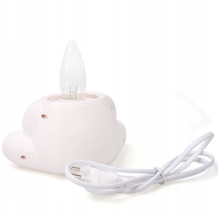 LAMPKA NOCNA DLA DZIECI LED MIŚ BIAŁA DO GNIAZDKA PREZENT