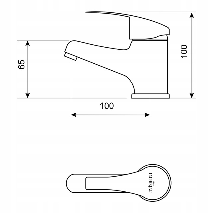 NISKA BATERIA UMYWALKOWA STOJĄCA CHROM/SREBRNY JEDNOUCHWYTOWA HIT