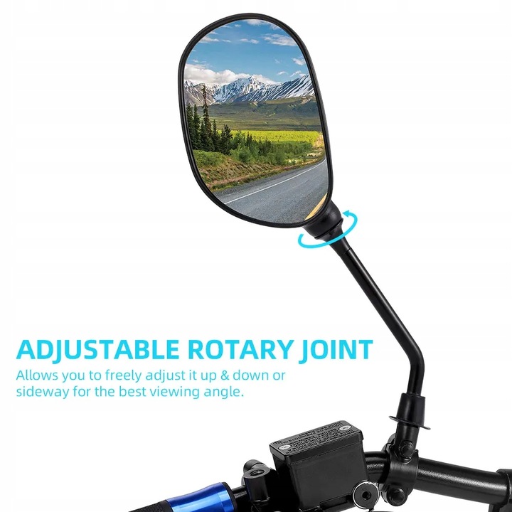 LUSTERKA DO SKUTERA MOTOCYKLA QUADA ATV UNIWERSALNE M8 M10 OBEJMY REDUKCJE