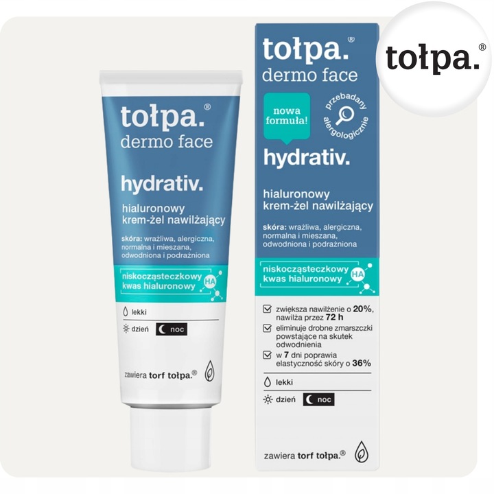 Krem-Żel Lekki Hialuronowy Nawilżający na Dzień na Noc Hydrativ 40 ml