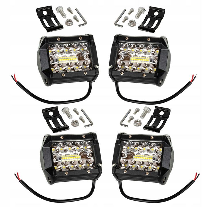 4x Lampa robocza LED 12V 24V 60W COMBO HALOGEN szperacz do ciągnika MOCNA