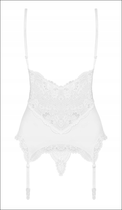 Obsessive gorset i stringi 810-COR Biały, L/XL