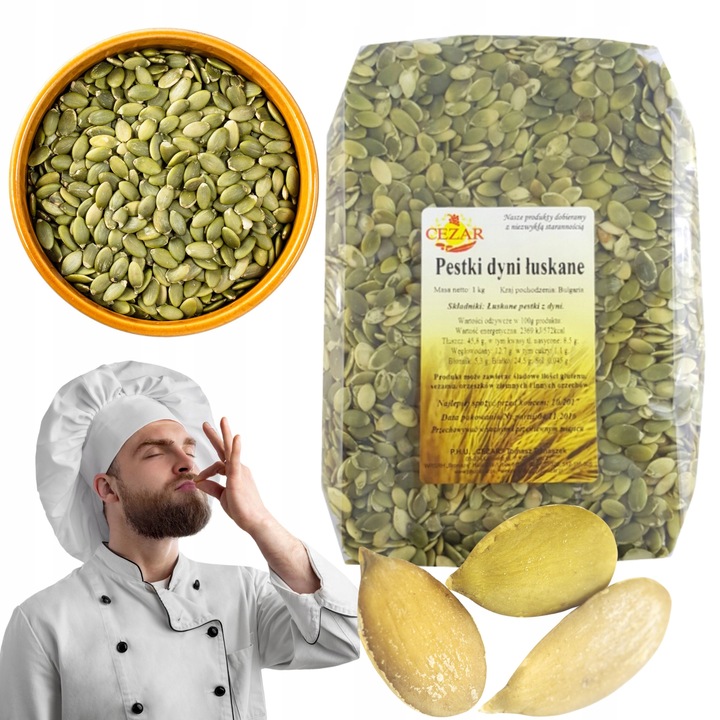 Pestka Dyni 1kg Łuszczone Naturalna Bez Dodatków Bez GMO Doskonała Jakość