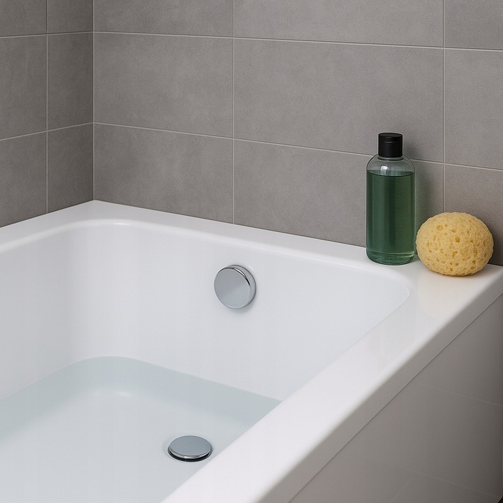 Automatyczny syfon wannowy na pokrętło CHROM czyszczony od góry obrotowy