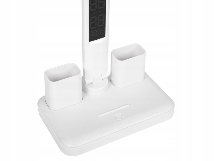 PODWÓJNA LAMPKA BIURKOWA LED Z WYŚWIETLACZEM ZEGAR DATA ORGANIZER TEMP