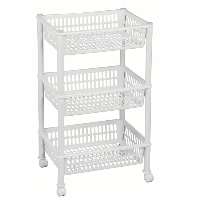 REGAŁ ŁAZIENKOWY STOJAK 3 PÓŁKI SZAFKA PÓŁKA ŁAZIENKOWA KUCHENNA NA KÓŁKACH