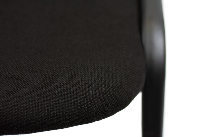 KRZESŁO KONFERENCYJNE BIUROWE ISO BLACK GRUBY PROFIL TAPICEROWANE Z