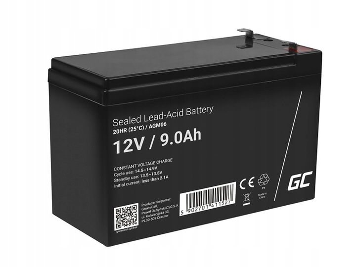Akumulator GREENCELL AGM06 9Ah 12V