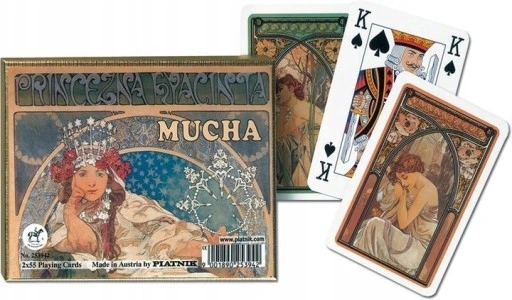 Karty do gry x 2 Mucha, Hiacynta Piatnik