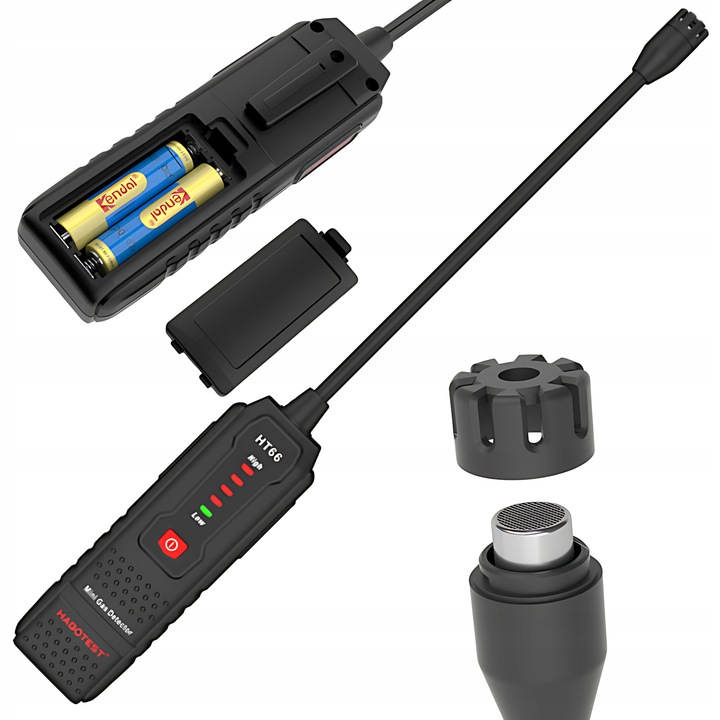 Habotest Mini Detektor Wycieku Gazów Palnych Ht66 Alarm Dźwiękowy Wizualny