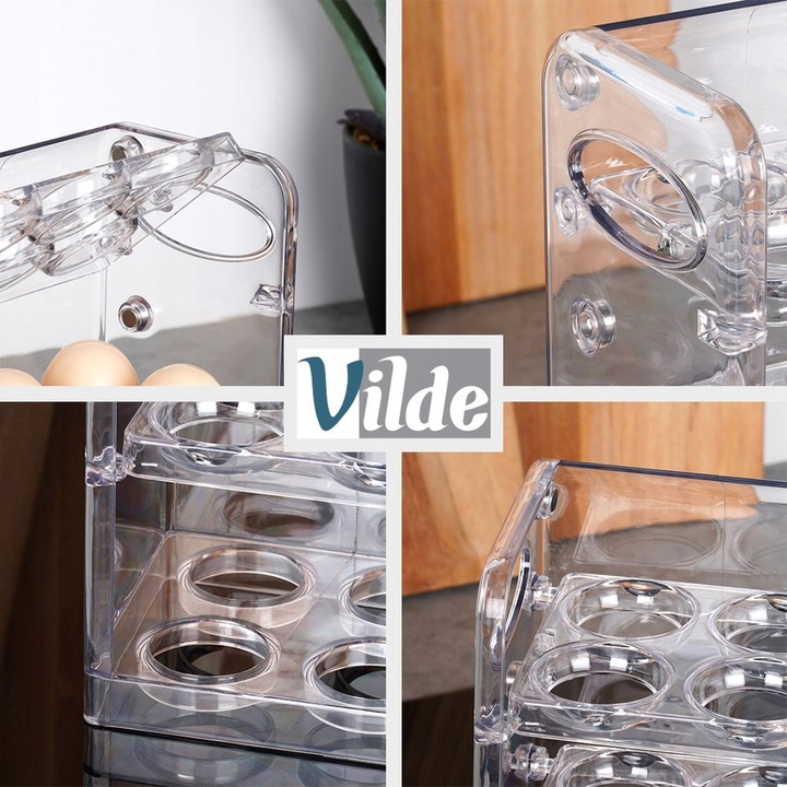 Pojemnik NA 36 JAJEK jajka pudełko organizer kuchenny do lodówki piętrowy