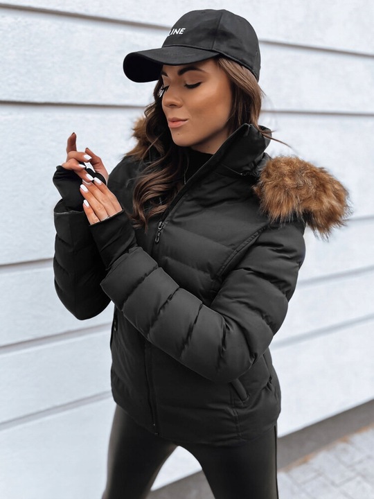 PIKOWANA DAMSKA KURTKA ZIMOWA Z KAPTUREM roz. XL