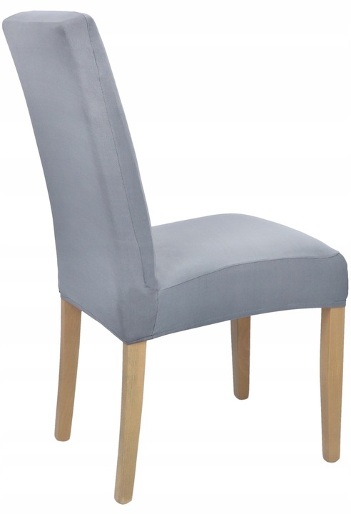 Zestaw 6 SZT POKROWCE NA KRZESŁA Pokrowiec Krzesło SZARY Elastyczny Gruby