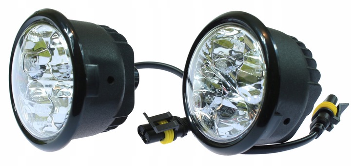 ŚWIATŁA DO JAZDY DZIENNEJ LED DZIENNE OKRĄGŁE DRL 510 HP AMIO 12V / 24V +GR