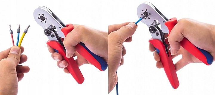 ZACISKARKA DO KABLI SZEŚCIOKĄTNA PRASKA TULEJEK KONEKTORÓW ZESTAW 1200