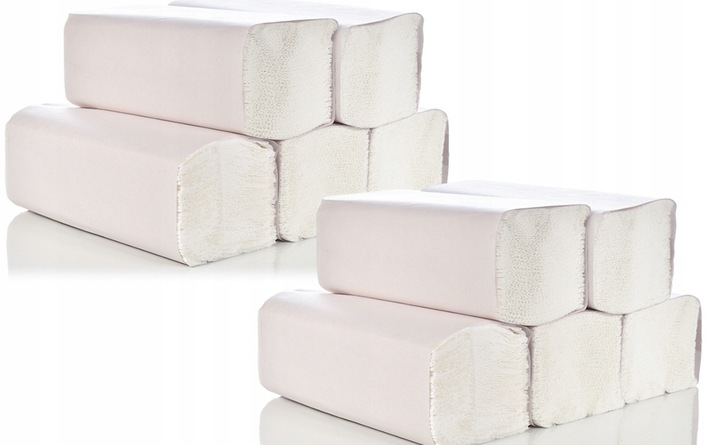 Ręcznik Papierowy ZZ BIO 100% BIAŁY GRUBY CELULOZA 2w 21cm x 23cm 3000szt