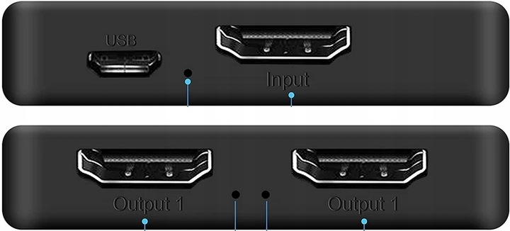 SPLITTER HDMI 2.0 1x2 ROZDZIELACZ ULTRAHD HDCP 2.2