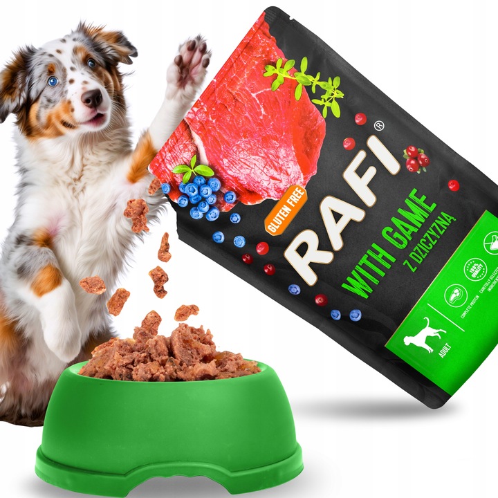 MOKRA KARMA DOLINA NOTECI RAFI ADULT BEZ ZBÓŻ SASZETKA MIX SMAKÓW 24 x 500G