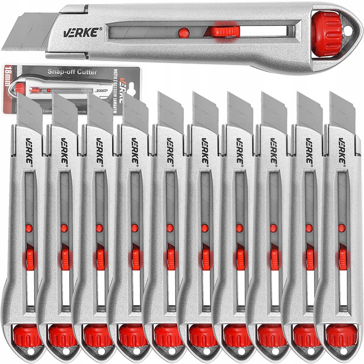10x NÓŻ NOŻYK DO TAPET OSTRZE ŁAMANE WYMIENNE 18mm UNIWERSALNY