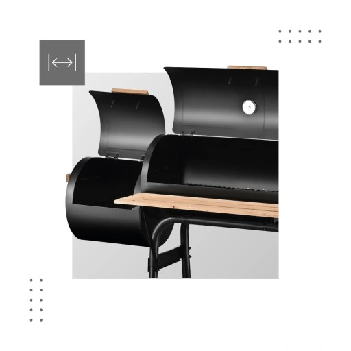 Grill Ogrodowy Węglowy DUŻY z WĘDZARNIĄ Mark Adler Roast 7.0