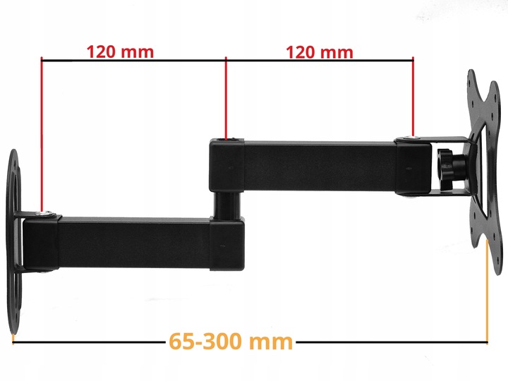 UCHWYT DO TELEWIZORA MONITORA 13-32 CALE ścienny obrotowy regulowany