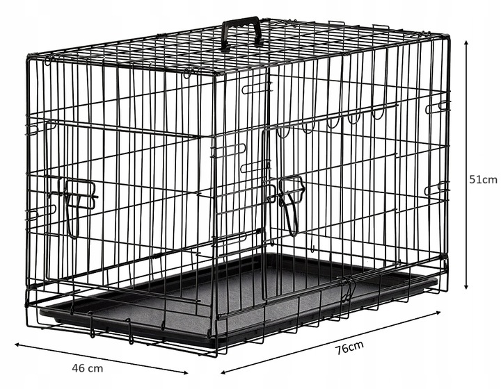 Klatka dla psa kennelowa metalowa Kojec transporter dla zwierząt