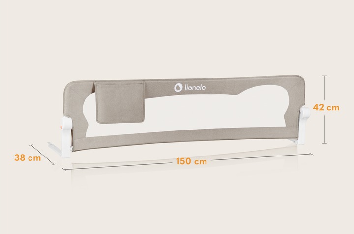 Barierka do łóżka BRAMKA OCHRONNA BLOKADA zabezpieczenie 150cm Lionelo