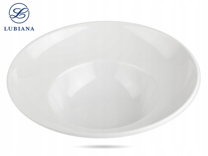 LUBIANA KASZUB/HEL Talerz Obiadowy Głęboki Do Makaronu Pasty 26 cm Biały
