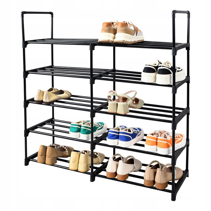 STOJAK NA BUTY OBUWIE REGAŁ PÓŁKA WYSOKA WĄSKA DUŻA MODUŁOWA 10 POZIOMÓW