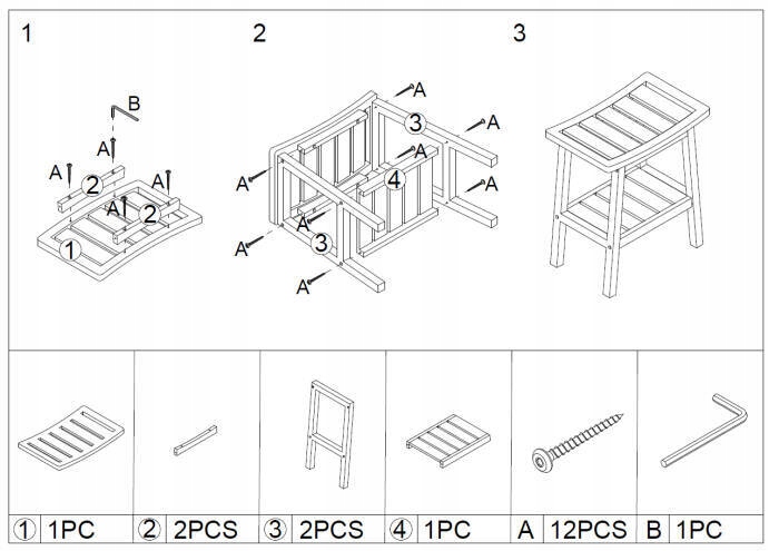 STOŁEK ŁAZIENKOWY BAMBUSOWY BRĄZOWY SKANDYNAWSKI Z PÓŁKĄ 39,5X25X46 CM