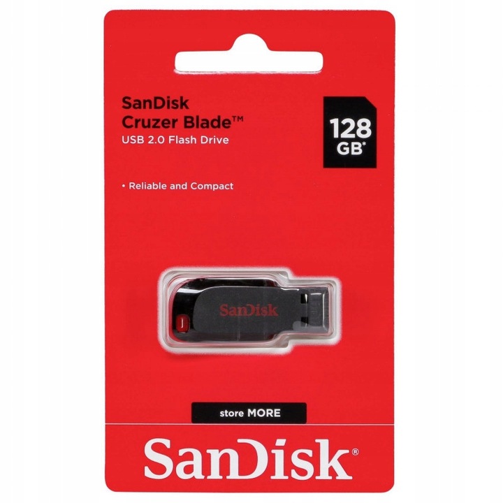 Pendrive SanDisk Cruzer Blade SDCZ50-128G-B35 (128GB; USB 2.0; kolor