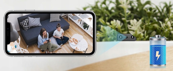 KAMERA IP WIFI Kamera szerokokątna HD WIFI mini Z czytnikiem kart