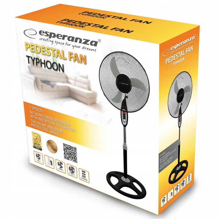 WENTYLATOR PODŁOGOWY STOJĄCY WIATRAK DO DOMU BIURA