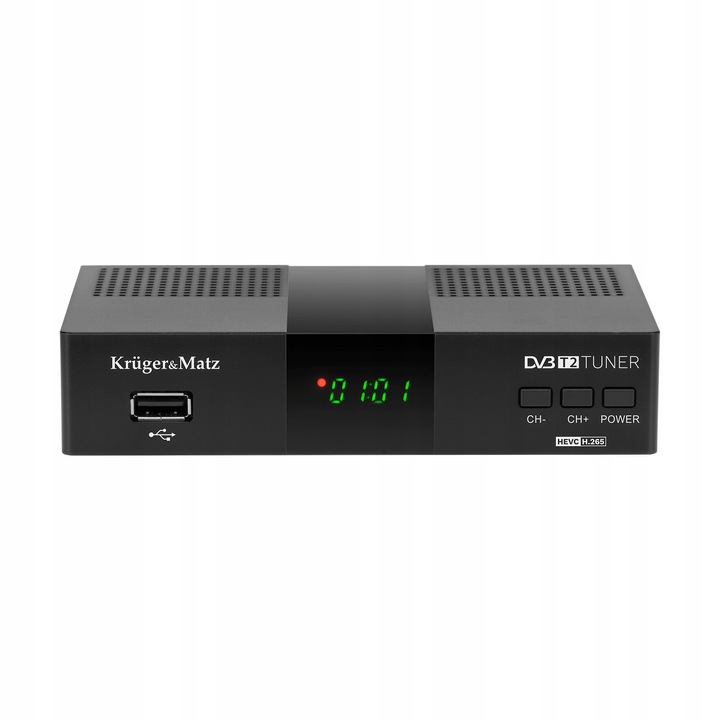 Kruger&Matz KM0550D Tuner TV dekoder cyfrowy DVB-T2 z pilotem