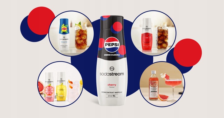 Syrop koncentrat do gazowania wody SodaStream Pepsi Cherry Zero Cukru