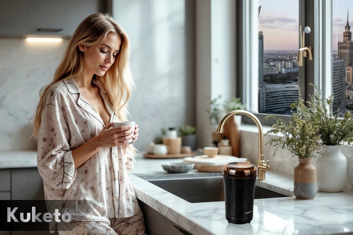 MŁYNEK DO MIELENIA KAWY ELEKTRYCZNY ROZDRABNIACZ ZBÓŻ ORZECHÓW MOCNY