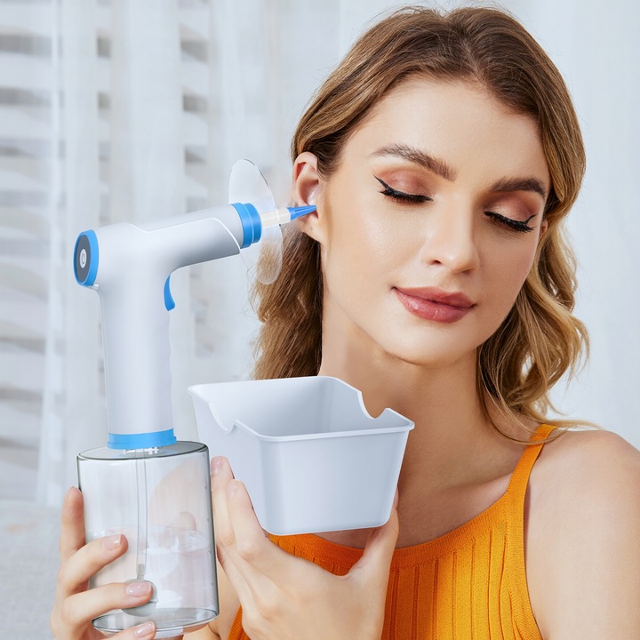 IRYGATOR DO CZYSZCZENIA USZU WOSKOWINY PŁUKANIE LED BEZPRZEWODOWY ZESTAW