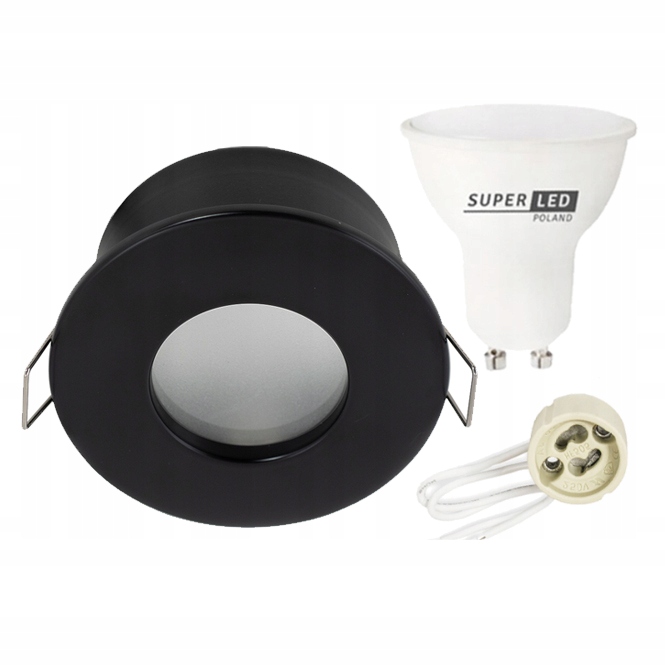 6x Oprawa hermetyczna IP44 + LED GU10 5W podbitka