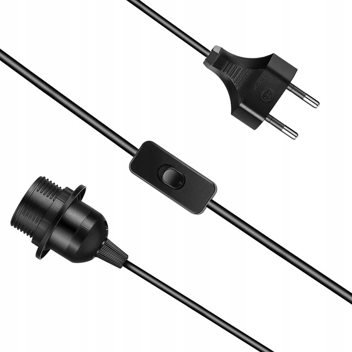 Gniazdo oprawa E27 z kablem włącznikiem wtyczką